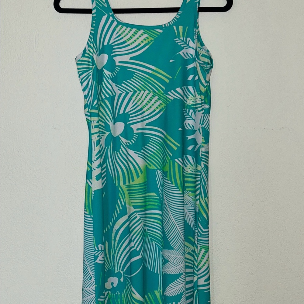 Tropical Green Floral Dress